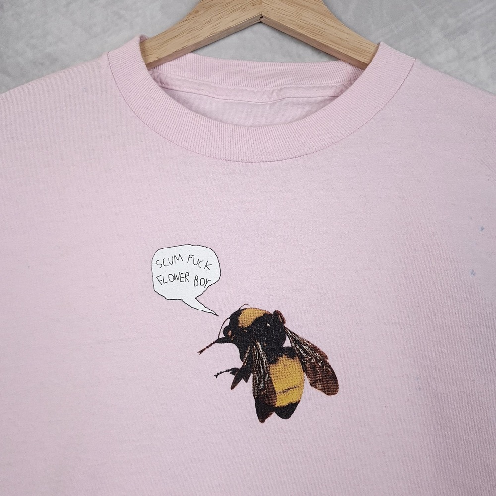 GOLF Wang Shirt Mens Medium Pink Scum Flower Boy Bee Tyler Creator